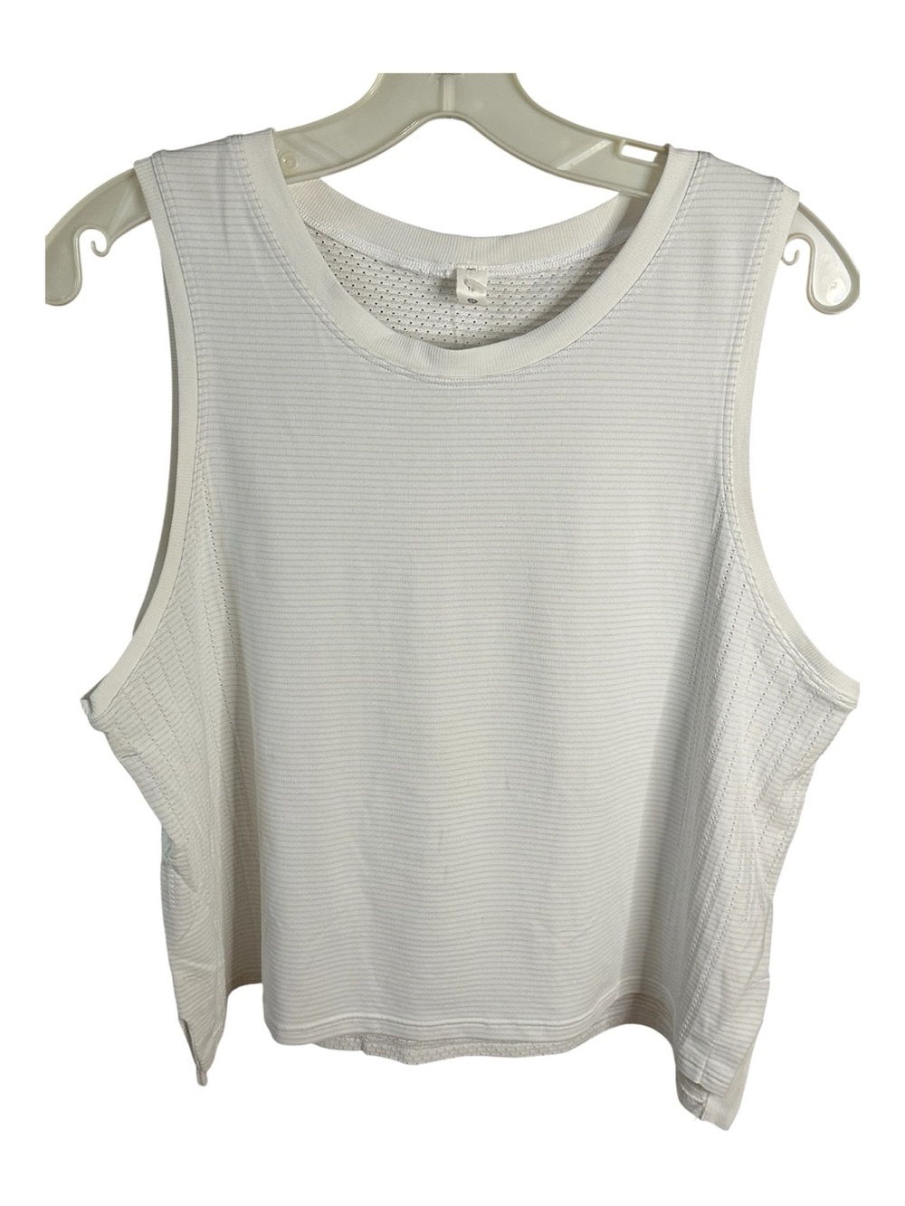 lululemon athletica Train to Be Stripe Alpine White Sleeveless Tank Top